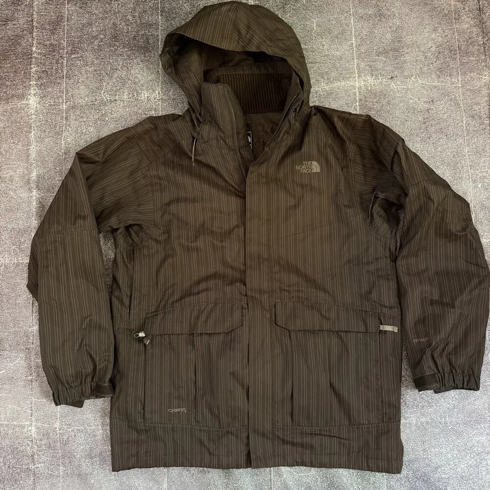 Men's Vintage Y2K The North Face Cryptic Brown Hyvent Ski Snowboard Jacket Sz L